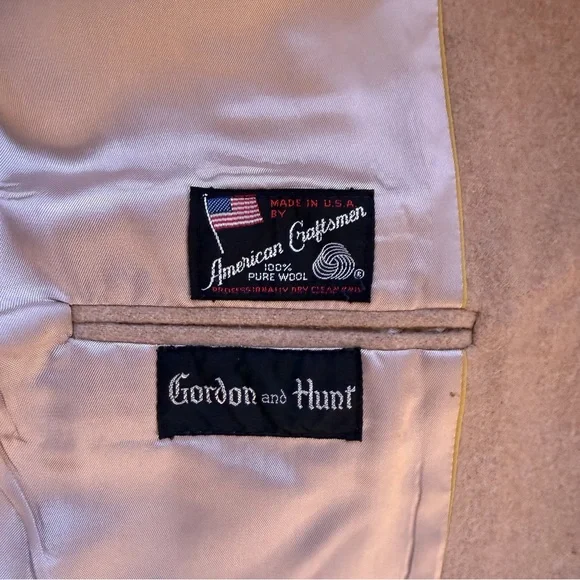 Vintage Wool Blazer Camel Size Medium Lined Classic Academia Old Money Preppy - Picture 8 of 11